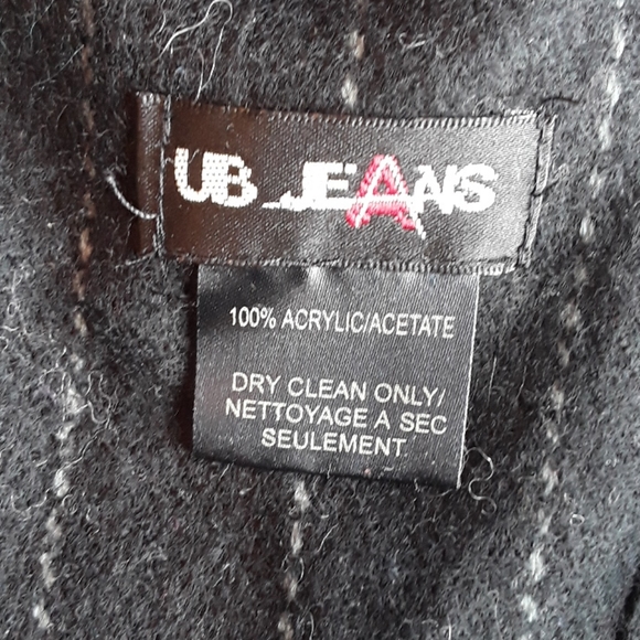♥️VINTAGE♥️UB jeans black and white scarf - Picture 3 of 3